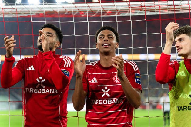 Deutschland: 2. Bundesliga 2025 2026 Fortuna Düsseldorf vs. VfL Bochum 24. Spieltag 27.02.2026 Merkur Spiel-Arena (Nordrhein-Westfalen) Sima Suso (Fortuna Düsseldorf, 46)