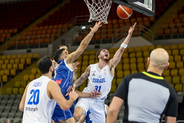 FIBA World Cup Qualifiers : Israel vs Cyprus NOAM YAACOV of Israel tries to score. Israel plays against Cyprus for the FIBA World Cup 2027 Qualifiers at Spyros Kyprianou Arena, Limassol, Cyprus, on Feb. 27, 2026. Limassol Cyprus Copyright: xKOSTASxPIKOULASx