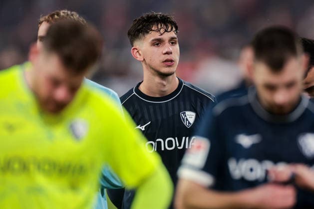 27.02.2026, Fussball, Saison 2025 2026, 2. Bundesliga, 24. Spieltag, Fortuna Düsseldorf - VfL Bochum 1848, Cajetan Lenz VfL Bochum 1848), Düsseldorf MErkur Spiel Arena NRW Deutschland xRHR-FOTO DEx