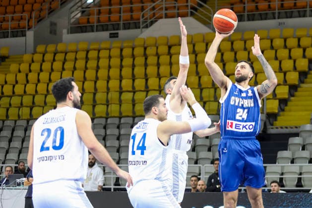 FIBA World Cup Qualifiers : Israel vs Cyprus PANAYIOTIS PAVLIDIS of Cyprus shots the ball. Israel plays against Cyprus for the FIBA World Cup 2027 Qualifiers at Spyros Kyprianou Arena, Limassol, Cyprus, on Feb. 27, 2026. Limassol Cyprus Copyright: xKOSTASxPIKOULASx