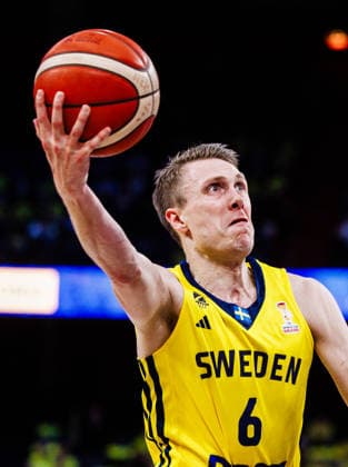 260227 Tobias Borg of Sweden during the FIBA World Cup Qualifier game between Sweden and Estonia on February 27, 2026 in Stockholm. Photo: Kenta Jönsson BILDBYRAN COP 210 KJ0314 basket basketball vm-kval kval fiba world cup qualifiers sverige estland sweden estonia bbeng Copyright: KENTAxJÖNSSON BB260227KJ118
