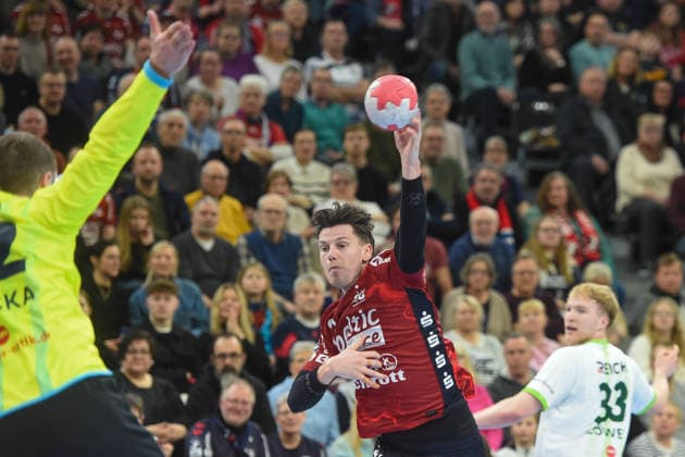 Handball I Herren I Saison 2025-2026 I Bundesliga I 23. Spieltag I SG Flensburg-Handewitt - HSG Wetzlar I 27.02.2026 Aksel Horgen (5, SG Flensburg-Handewitt) Copyright: xLobeca JanxKirschnerx