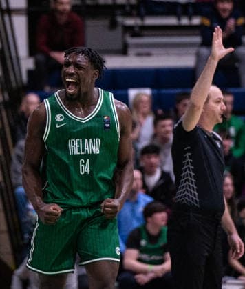 REPRO FREE *PRESS RELEASE NO REPRODUCTION FEE* EDITORIAL USE ONLY FIBA EuroBasket 2029 Pre-Qualifier, National Basketball Arena, Dublin 27 2 2026 Ireland vs Azerbaijan Ireland™s Sam Alajiki reacts during the game Sam Alajiki reacts during the game 27 2 2026  Copyright: x INPHO HenryxSimpsonx 27.02.26-FIBA EuroBasket 2029 Pre-Qualifier -Ireland vs Azerbaijan-3