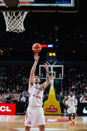Ryga 27.02.2026 KOSZYKOWKA KOSZKADRA REPREZENTACJA POLSKI MECZ LOTWA - POLSKA ELIMINACJE MISTRZOSTW SWIATA 2027 - - - MEN BASKETBALL POLISH national team, Nationalteam WORLD CUP SERIES QUALIFIERS GAME LATVIA - POLAND NZ Dominik Olejniczak , rzuty osobiste free throw , FOT. WOJCIECH FIGURSKI 058SPORT.PL NEWSPIX.PL --- newspix.pl  FOT. WOJCIECH FIGURSKI 058SPORT.PL
