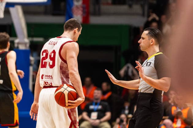 GER, FIBA Basketball World Cup 2027, European Qualifiers, Kroatien-Deutschland. 27.02.2026, Drazen Petrovic Basketball Center, Zagreb, GER, FIBA Basketball World Cup 2027, European Qualifiers, Kroatien-Deutschland. Luka Bozic (Kroatien, No29) Â Foto: Alexander Trienitz Zagreb Drazen Petrovic Basketball Center Zagreb Kroatien