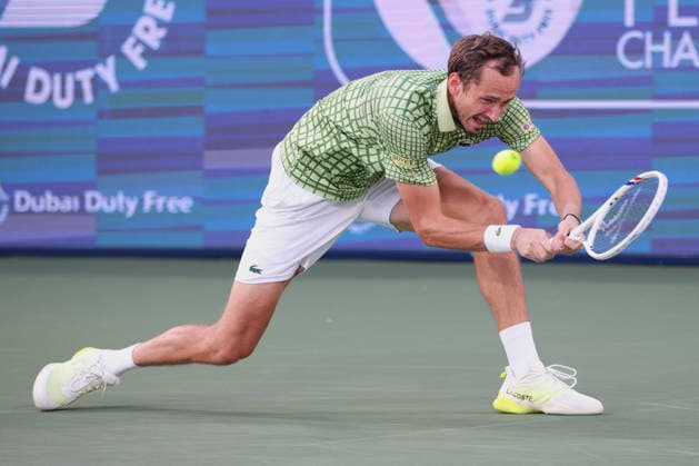 Daniil Medvedev, Dubai Duty Free Tennis Championships, Dubai, U.A.E. Tennis - Dubai Tennis Championships 2026 - ATP, Tennis Herren - Dubai Duty Free Tennis Stadium - Dubai - - United Arab Emirates - 28 February 2026. Copyright: xJuergenxHasenkopfx