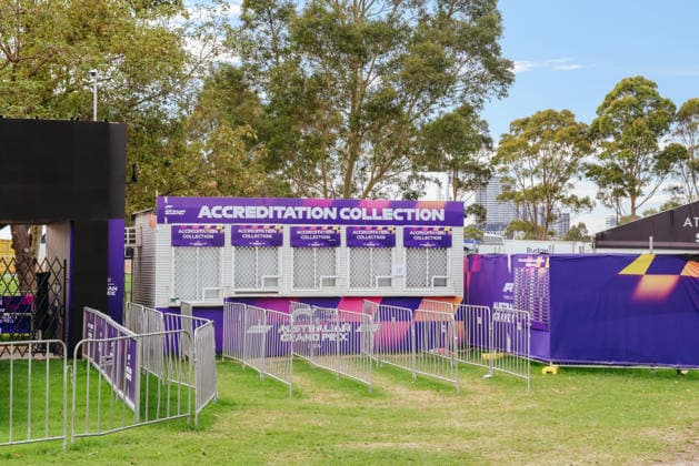 February 28, 2026, Melbourne, Victoria, Australia: MELBOURNE, AUSTRALIA - FEBRUARY 28 2026: Track build and preparations for the 2026 Formula 1 Australian Grand Prix Melbourne Australia - ZUMAp121 20260228_zsp_p121_007 Copyright: xChrisxPutnamx