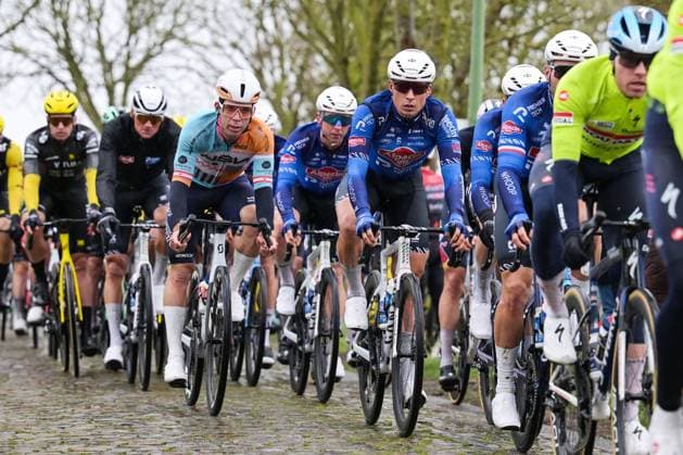 Belgian Jasper Philipsen of Alpecin-Premier Tech pictured in action during the 81st edition of the men s one-day cycling race Omloop Het Nieuwsblad (UCI World Tour), the opening race of the Flemish one-day classics season, 207,6 km from Gent to Ninove, Saturday 28 February 2026. DAVIDxPINTENS  x165907102x