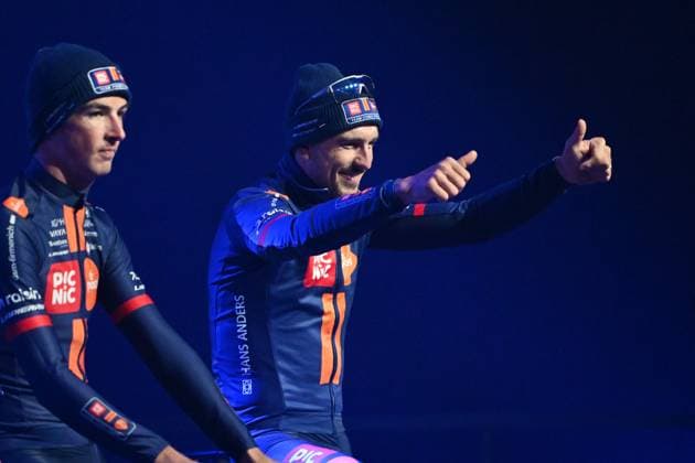 German John Degenkolb of Team Picnic PostNL pictured during the team presentation at the start of the 81st edition of the men s one-day cycling race Omloop Het Nieuwsblad (UCI World Tour), the opening race of the Flemish one-day classics season, 207,6 km from Gent to Ninove, Saturday 28 February 2026. MAARTENxSTRAETEMANS  x165909416x