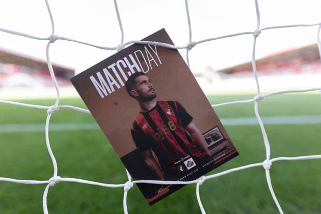 28th February 2026, Bournemouth, Dorset, England; Premier League Football, AFC Bournemouth versus Sunderland; The official program featuring Lewis Cook  HongboxChen Content restricted for UK based newspaper