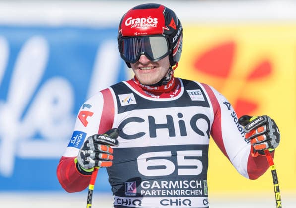 ALPINE SKIING - FIS WC Garmisch-Partenkirchen GARMISCH-PARTENKIRCHEN,GERMANY,28.FEB.26 - ALPINE SKIING - FIS World Cup, downhill, men. Image shows Stefan Babinsky (AUT).  GEPAxpictures xHaraldxSteiner
