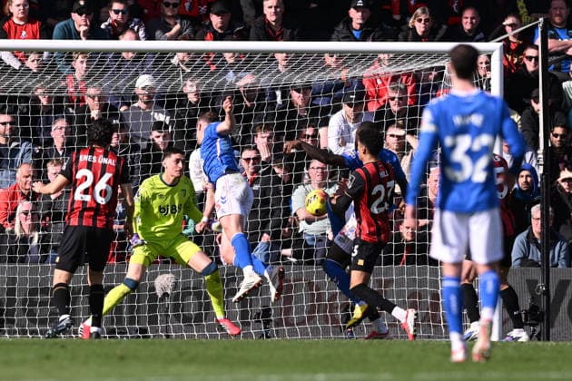 Bournemouth v Sunderland, Premier League Daniel Ballard (5) of Sunderland scores a goal which is ruled out for offside during the Premier League match between Bournemouth and Sunderland at the Vitality Stadium, Bournemouth, UK on 28 February 2026. Bournemouth Vitality Stadium Dorset UK Editorial use only DataCo restrictions apply See www.football-dataco.com , Copyright: xGrahamxHuntx PSI-23826-0080
