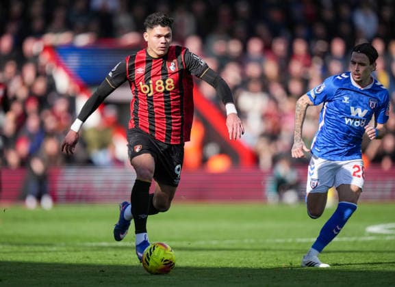 Bournemouth v Sunderland, Premier League, Football, Vitality Stadium, Bournemouth, UK - 28 Feb 2026 Evanilson of Bournemouth runs the ball. Bournemouth Vitality Stadium Bournemouth UK, UK NEWSPAPERS OUT Copyright: xSeanxRyanx