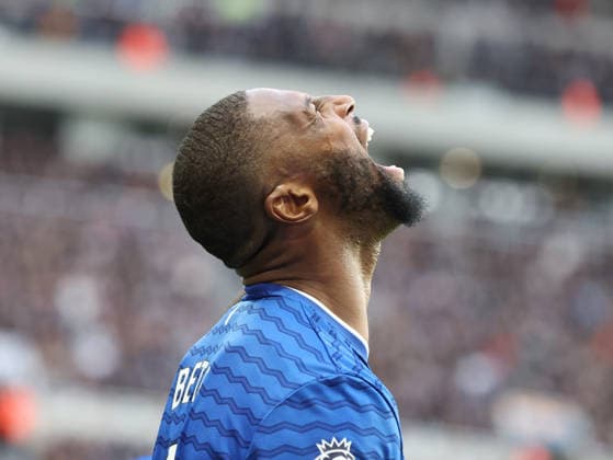 Newcastle Upon Tyne, England, 28th February 2026. Beto of Everton celebrates scoring his teams second goal during the Newcastle United vs Everton Premier League match at St. James Park, Newcastle Upon Tyne. Picture credit should read: Nigel Roddis Sportimage EDITORIAL USE ONLY. No use with unauthorised audio, video, data, fixture lists, club league logos or live services. Online in-match use limited to 120 images, no video emulation. No use in betting, games or single club league player publications. SPI_034_NR_NEWC_EVER SPI-4562-0032