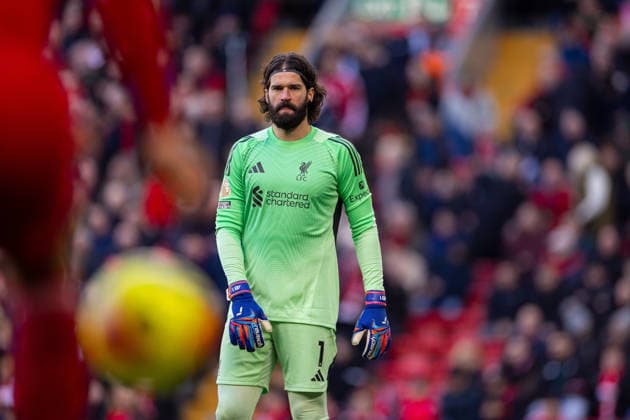 Football - FA Premier League - Liverpool FC v West Ham United FC LIVERPOOL, ENGLAND - Saturday, February 28, 2026: Liverpool s goalkeeper Alisson Becker during the FA Premier League match between Liverpool FC and West Ham United FC at Anfield. (Photo by David Rawcliffe Propaganda) LIVERPOOL Anfield MERSEYSIDE ENGLAND  Copyright: xDavidxRawcliffex P2026-02-28-Liverpool_West_Ham-74