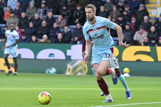 28th February 2026; Turf Moor, Burnley, Lancashire, England; Premier League Football, Burnley versus Brentford; Kristoffer Ajer of Brentford runs with the ball  LeexDurkin