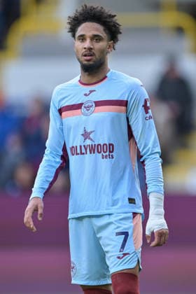 28th February 2026; Turf Moor, Burnley, Lancashire, England; Premier League Football, Burnley versus Brentford; Kevin Schade of Brentford  LeexDurkin Content restricted for UK based newspaper