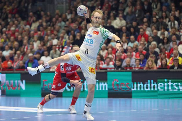 28.02.2026, xgox, Handball - Daikin HBL MT Melsungen - SC Magdeburg emspor, v.l. Matthias Musche (Magdeburg, 6) beim Siebenmeter Kassel