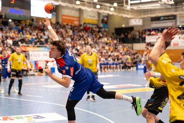 Elias Huber (HBW Balingen Weilstetten, 07), beim Wurf, HBW Balingen Weilstetten vs. HSC 2000 Coburg, Handball, 2. Bundesliga, 22. Spieltag, Saison 2025 2026, 28.02.2026 Eibner-Pressefoto Andreas Ulmer HBW Balingen Weilstetten vs. HSC 2000 Coburg, Handball, 2. Bundesliga, 22. Spieltag, Saison 2025 2026, 28.02.2026 Balingen Copyright: xEibner-Pressefoto AndreasxUlmerx EP_AUR