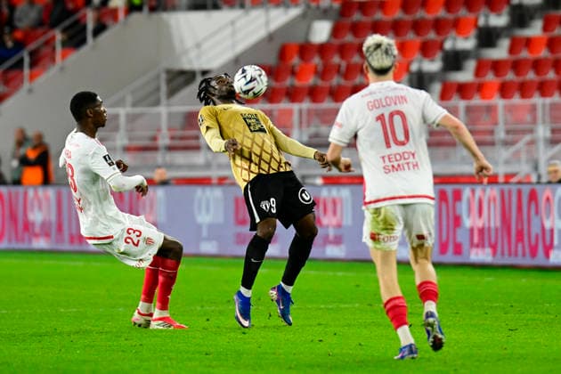FOOTBALL : AS Monaco VS Angers SCO - Ligue 1 McDonald s - 28 02 2026 Goduine Koyalipou (SCO) - Ligue 1 McDonald s match between AS Monaco and Angers SCO on February 28, 2026 at the Louis II Stadium in Monaco MonacoMonaco  Copyright: xWilliamxCannarellax