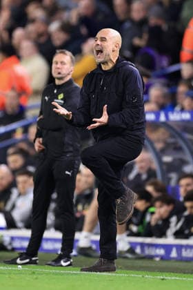 Football - Premier League - Leeds United v Manchester City 28th February 2026 - Premier League - Leeds United v Manchester City - Manchester City manager Pep Guardiola - Photo: Simon Stacpoole Offside. Leeds UK Copyright: xSimonxStacpoolexOffside