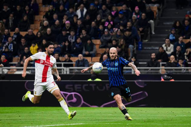 FC Internazionale v Genoa CFC - Serie A Federico Dimarco of FC Internazionale scores a goal during the Serie A football match between FC Internazionale and Genoa CFC. Milan Italy Copyright: xNicolòxCampox