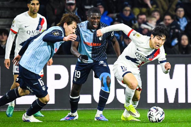 FOOTBALL : AC Le Havre vs Paris SG - Ligue 1 McDonald s - JournÃ e 24 - 28 02 2026 Kang-in Lee (Paris SG) Lucas Gourna-Douath (AC Le Havre) Le HavreFrance  Copyright: xBaptistexAutissierx