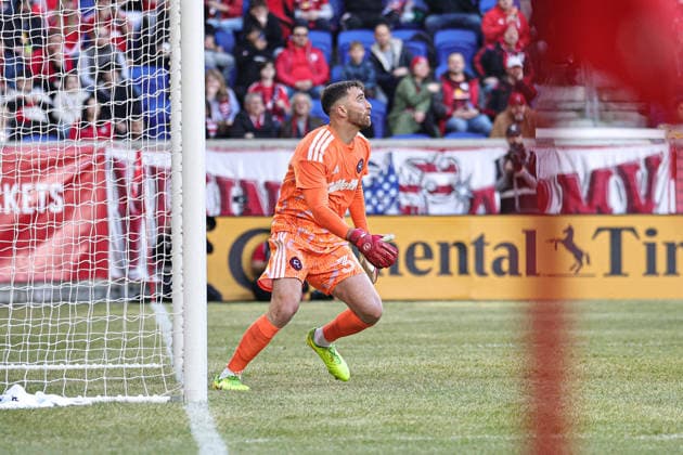 February 28, 2026, Harrison, New Jersey, USA: New England Revolution goaltender Matt Turner (30) looks to save the ball in goal at Sports Illustrated Stadium. Harrison USA - ZUMAs325 20260228_zsp_s325_038 Copyright: xJessxStilesx