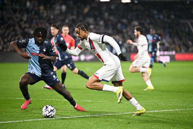 Le Havre Athletic Club v Paris Saint-Germain - Ligue 1 McDonald s 2025 2026 29 Bradley BARCOLA (psg) during the Ligue 1 McDonald s match between Le Havre and Paris at Stade Oceane on February 28, 2026 in Le Havre, France. Le Havre France  Copyright: xFEPx 776348301