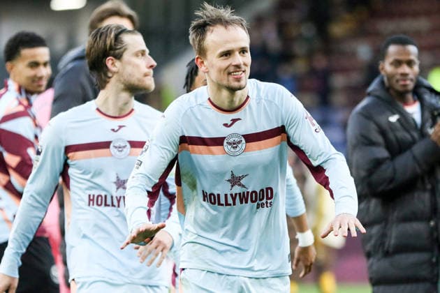 Mikkel Damsgaard (24 Brentford) after the Premier League match between Burnley and Brentford at Turf Moor in Burnley, England on 28th February 2026. Copyright: xSeanxChandlerx xSPPx Sportspressphoto_SPR99041