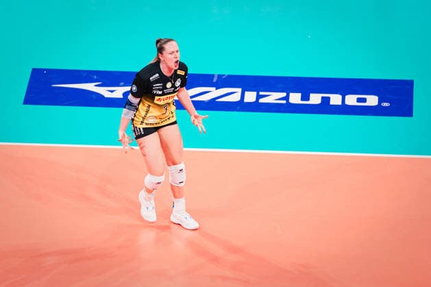 DVV-Pokal VfB Suhl Lotto Thüringen - Allianz MTV Stuttgart 28.02.2026 Lara Nagels (VfB Suhl LOTTO Thüringen, 3) jubelt; Volleyball, Zoi DVV-Pokalfinale: VfB Suhl LOTTO Thüringen vs. Allianz MTV Stuttgart am 28.02.2026 in der SAP-Arena, Mannheim Copyright: xBEAUTIFULxSPORTS Tonhäuserx