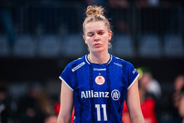 DVV-Pokal VfB Suhl Lotto Thüringen - Allianz MTV Stuttgart 28.02.2026 Pauline Martin (11, Allianz MTV Stuttgart); Volleyball, Zoi DVV-Pokalfinale: VfB Suhl LOTTO Thüringen vs. Allianz MTV Stuttgart am 28.02.2026 in der SAP-Arena, Mannheim Copyright: xBEAUTIFULxSPORTS Tonhäuserx