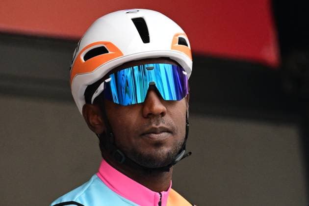 EritreaÂ¿s Biniam Girmay of NSN Cycling Team pictured during the team presentation at the start of the 78th edition of the men elite race of the Kuurne-Brussels-Kuurne one day cycling race, 195 km from Kuurne to Kuurne via Brussels, Sunday 01 March 2026. DIRKxWAEM  x166065778x