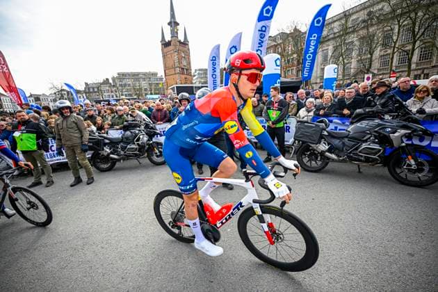 Kuurne Brussel Kuurne 2026 Cycling Race KUURNE, BELGIUM - MARCH 01 : Sunekaer Norsgaard Mathias (DEN) of Lidl - Trek before the start of the race during the 78th edition of Kuurne Brussel Kuurne an UCI ProSeries 1.Pro one day cycling road race for Men Elite of 194km with start in Kortrijk and finish in Kuurne on March 1, 2026 in Kuurne, Belgium, 01 03 2026 ( Motordriver Kenny Verfaillie - Kuurne Belgium  Copyright: xTomasxSiskx