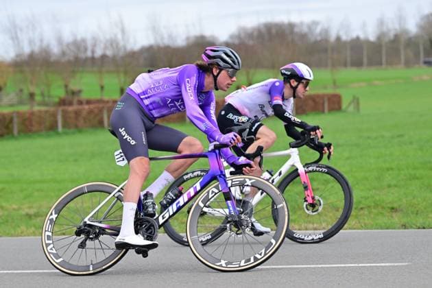 Australia s Kelland OÂ¿Brien of Team Jayco AlUla pictured in action during the 78th edition of the men elite race of the Kuurne-Brussels-Kuurne one day cycling race, 195 km from Kuurne to Kuurne via Brussels, Sunday 01 March 2026. DIRKxWAEM  x166082244x