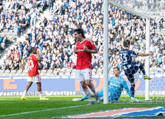 Fussball, Herren, Saison 2025 2026, 2. Bundesliga (24. Spieltag), Hertha BSC - 1. FC Nürnberg, Tom Baack (Nürnberg), Jubel nach Tor zum 1:1, 01.03. 2026,