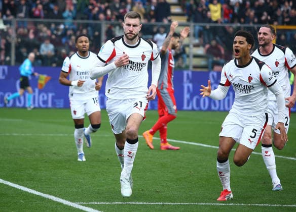 Milan Strahinja PavloviÄ‡ esultanza. goal 0 -1 during the Serie A soccer match between Cremonese and Milan at the Giovanni Zini in Cremona, north west Italy - Domenica , 1 Marzo 2026. - Soccer .  Copyright: xAlbertoxMariani LaPressex