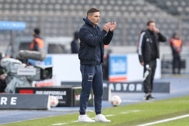 01.03.2026, xtgx, Fussball - 2.Bundesliga Hertha BSC Berlin - 1.FC Nuernberg emspor, v.l. Stefan Leitl (Hertha, Trainer) gibt Anweisungen, gestikuliert mit den Armen, gesticulate, gives instructions (DFL DFB REGULATIONS PROHIBIT ANY USE OF PHOTOGRAPHS as IMAGE SEQUENCES and or QUASI-VIDEO) Berlin