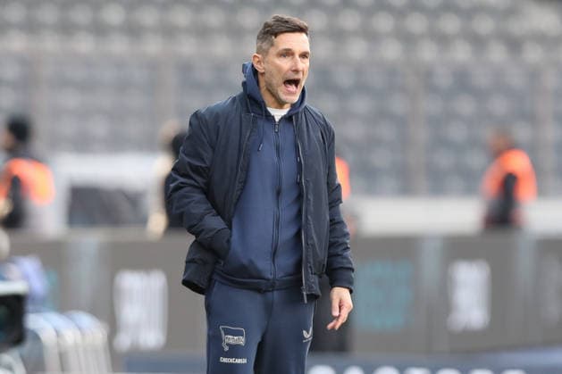 01.03.2026, xtgx, Fussball - 2.Bundesliga Hertha BSC Berlin - 1.FC Nuernberg emspor, v.l. Stefan Leitl (Hertha, Trainer) gibt Anweisungen, gestikuliert mit den Armen, gesticulate, gives instructions (DFL DFB REGULATIONS PROHIBIT ANY USE OF PHOTOGRAPHS as IMAGE SEQUENCES and or QUASI-VIDEO) Berlin