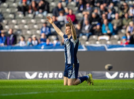 Fussball, Herren, Saison 2025 2026, 2. Bundesliga (24. Spieltag), Hertha BSC - 1. FC Nürnberg, Luca Schuler (Hertha BSC), 01.03. 2026,