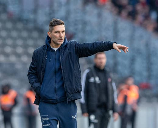 Fussball, Herren, Saison 2025 2026, 2. Bundesliga (24. Spieltag), Hertha BSC - 1. FC Nürnberg, Trainer Stefan Leitl (Hertha BSC), 01.03. 2026,