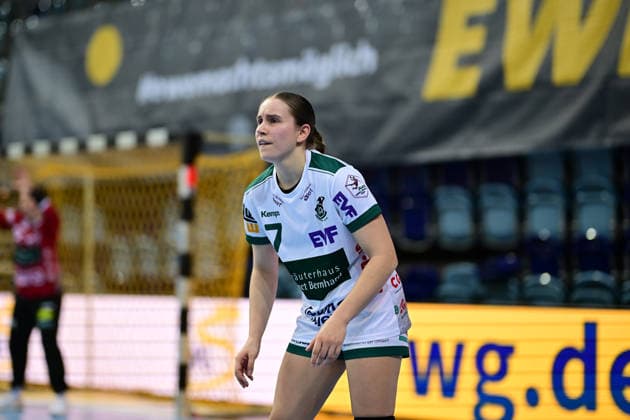 Handball I Frauen I Saison 2025-2026 I 1. HBF I 19. Spieltag I VfL Oldenburg - FRISCH AUF Göppingen I 01.03.2026 Lea Watzl (7, FRISCH AUF Göppingen) Oldenburg EWE Arena Niedersachsen Deutschland Copyright: xLobeca FelixxSchlikisx