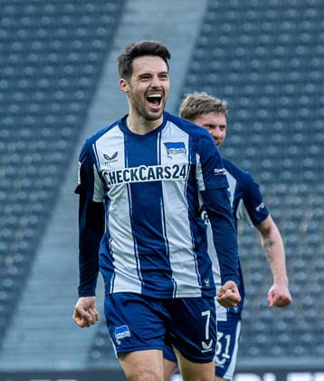 Fussball, Herren, Saison 2025 2026, 2. Bundesliga (24. Spieltag), Hertha BSC - 1. FC Nürnberg, Josip Brekalo (Hertha BSC), Jubel nach Tor zum 2:1, 01.03. 2026,
