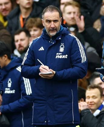 Nottingham Forest Manager Vitor Pereira makes notes. Brighton and Hove Albion v Nottingham Forest, Premier League, Football, American Express Community Stadium, Brighton, UK - 01 Mar 2026Brighton American Express Community Stadi United Kingdom EDITORIAL USE ONLY No use with unauthorised audio, video, data, fixture lists, club league logos or live services. Online in-match use limited to 120 images, no video emulation. No use in betting, games or single club league player publications.  Copyright: xJamesxMarsh Shutterstockx 16708839ap