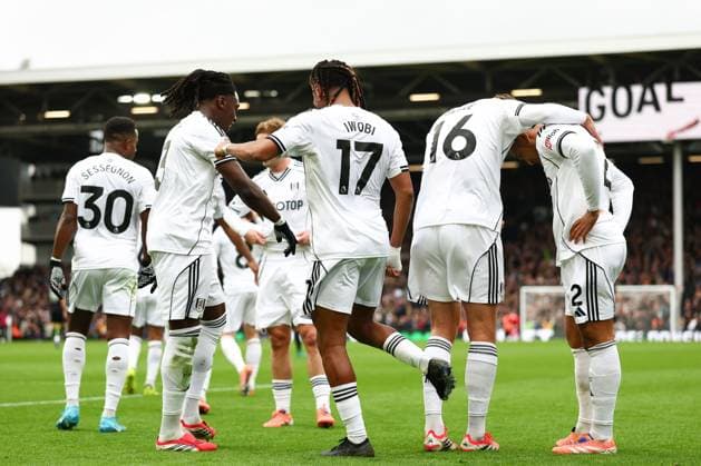 Alex Iwobi of Fulham celebrates after scoring a goal (2-0) Fulham v Tottenham Hotspur, Premier League, Football, Craven Cottage, London, UK - 01 Mar 2026London Craven Cottage United Kingdom EDITORIAL USE ONLY No use with unauthorised audio, video, data, fixture lists, club league logos or live services. Online in-match use limited to 120 images, no video emulation. No use in betting, games or single club league player publications. Copyright: xSimonxDael Shutterstockx 16708827bd