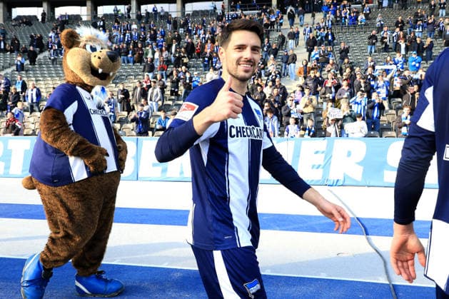 DEU, DFL, 2. FBL, Hertha BSC vs. 1.FC Nuernberg, 01.03.2026, Berliner Olympiastadion, Berlin, DEU, DFL, 2. FBL, Hertha BSC vs. 1.FC Nuernberg, im Bild Josip Brekalo (Hertha BSC Berlin 7) DFL - regulations prohibit any use of Photographs as image sequences and or quasi-video
