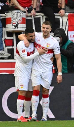 TOR zum 1:0 Deniz Undav VfB Stuttgart (26) Torjubel Ermedin Demirovic VfB Stuttgart (09) VfB Stuttgart vs VfL Wolfsburg WOB 01.03.2026 DFL REGULATIONS PROHIBIT ANY USE OF PHOTOGRAPHS AS IMAGE SEQUENCES AND OR QUASI-VIDEO VfB Stuttgart vs VfL Wolfsburg WOB