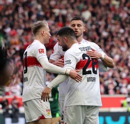 01.03.26 VfB Stuttgart - VfL Wolfsburg Deutschland, Stuttgart, 01.03.2026, Fussball, Bundesliga, Saison 2025 2026, VfB Stuttgart - VfL Wolfsburg: Deniz Undav (VfB Stuttgart); Jubel Tor 1:0 Undav.