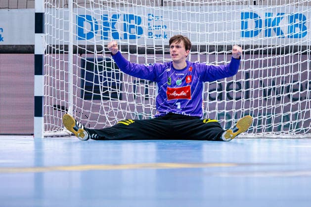 Malte Semisch (GWD Minden, 01) jubelt nach Torerfolg Tor GER, GWD Minden vs. TVB Stuttgart, Handball, 1. Bundesliga, 23. Spieltag, Spielzeit 2025 2026, 01.03.2026 GER, GWD Minden vs. TVB Stuttgart, Handball, 1. Bundesliga, 23. Spieltag, Spielzeit 2025 2026, 01.03.2026 Minden Copyright: xEibner-Pressefoto JanxRollingerx EP_JSK