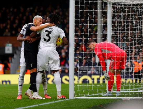 Fulham v Tottenham Hotspur, London, UK -01 Mar 2026 Goal celebrations for Richarlison of Tottenham Hotspur during the Premier League match between Fulham and Tottenham Hotspur at Craven Cottage, London on 01 March 2026 ( London Craven Cottage London England Copyright: xTomxCusden PPAUKx PPA-252194